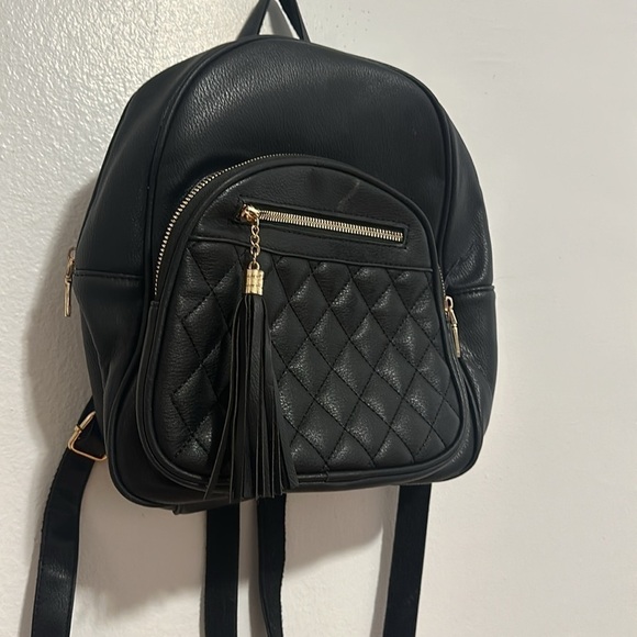 Black Mini Backpack - Picture 2 of 6